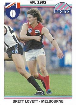1992 AFL Regina #62 Brett Lovett Front